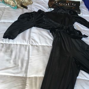 Eloquii velvet pleated jumpsuit! (plus size)